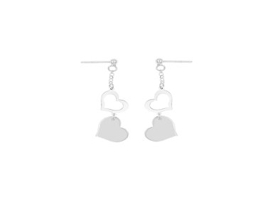 ARETES CORAZONES PLATA 925