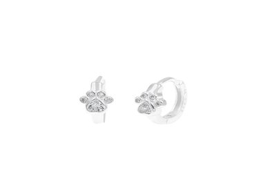 ARETES ARGOLLA HUELLA PLATA 925