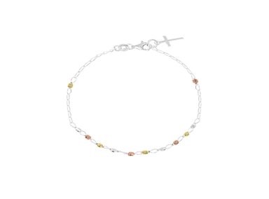 PULSERA BALIQ 3 COLORES CRUZ GOLDENSILVER