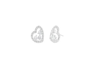 ARETES BALIQ CORAZÓN RADIANTE PLATA 925
