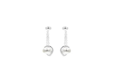 ARETES BALIQ PERLA CULTIVADA COLGANTE PLATA 925