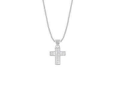 COLLAR BALIQ CRUZ RECTANGULAR PLATA 925