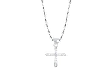 COLLAR BALIQ CRUZ CUADRADO PLATA 925