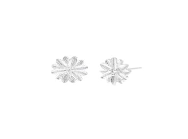 ARETES FLOR PLATA 925