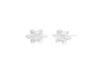 ARETES FLORES PLATA 925