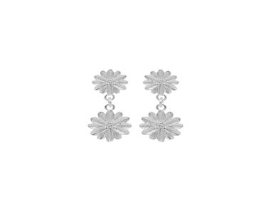 ARETES FLORES LUMINOSAS PLATA 925