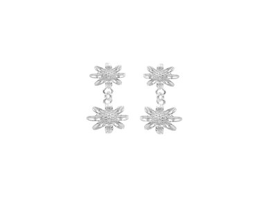 ARETES MARGARITAS PLATA 925