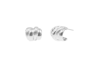 ARETES TRES CAÑAS PLATA 925