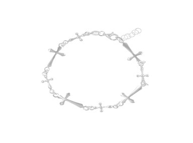 PULSERA CRUCES PLATA 925