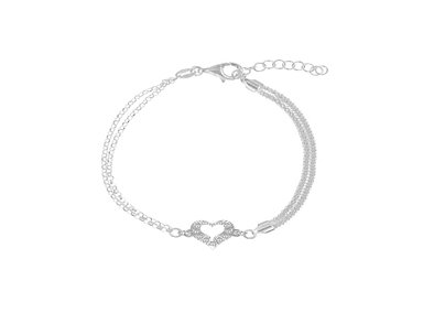 PULSERA CORAZÓN PLATA 925