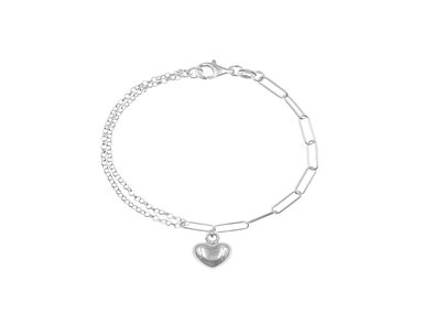 PULSERA CORAZÓN PLATA 925