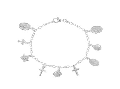 PULSERA CRUZ PLATA 925