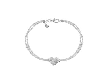 PULSERA CORAZÓN PLATA 925