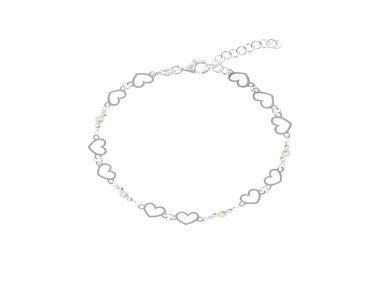 PULSERA CORAZONES PLATA 925