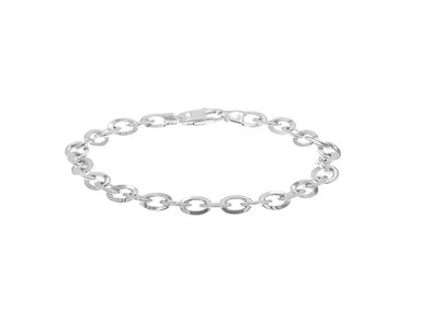 PULSERA OVAL PLATA 925 HOMBRE
