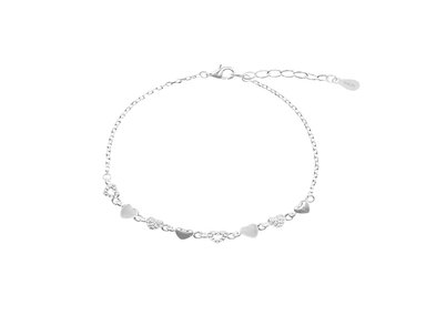 PULSERA CORAZON PLATA 925