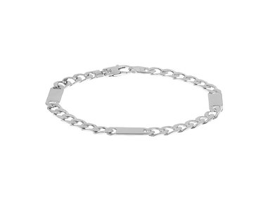 PULSERA GRUMETA PLANA PLATA 925