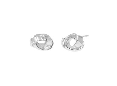 ARETES NUDOS PLATA 925