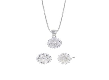 SET COLLAR Y ARETES FASCINACIÓN PLATA 925 - 1
