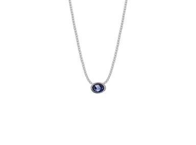 COLLAR REDONDO ZAFIRO PLATA 925 - 1