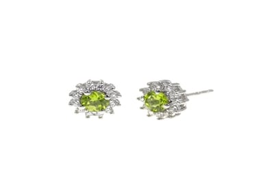 ARETES PERIDOTO PLATA 925 - 1