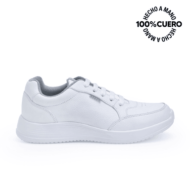 ZAPATILLAS ESCOLARES NIÑA VIALE CUERO BLANCO ALEX-053 T CASUAL RABBIT - 1