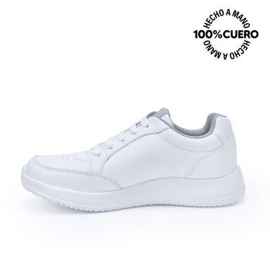 ZAPATILLAS ESCOLARES NIÑA VIALE CUERO BLANCO ALEX-053 T CASUAL RABBIT - 2