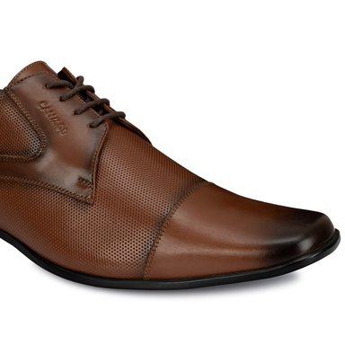 ZAPATO DERBY VESTIR VEM-002 COÑAC CALIMOD CUERO - 3