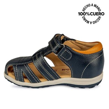 SANDALIAS NIÑO RABBIT CUERO AZUL ANGEL-2503 FRANCISCANA CASUAL - 2