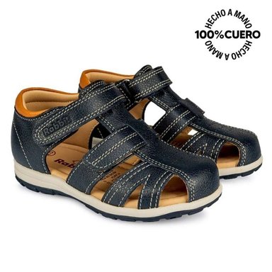 SANDALIAS NIÑO RABBIT CUERO AZUL ANGEL-2503 FRANCISCANA CASUAL - 4