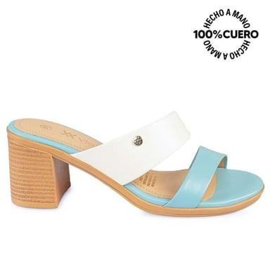 SANDALIA STRAP CASUAL LINDA-2507 CELE/HUES VIALE CUERO - 1