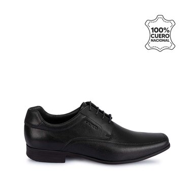 ZAPATOS CASUALES HOMBRE CALIMOD CUERO NEGRO DERBY VESTIR VEM-008 - 1