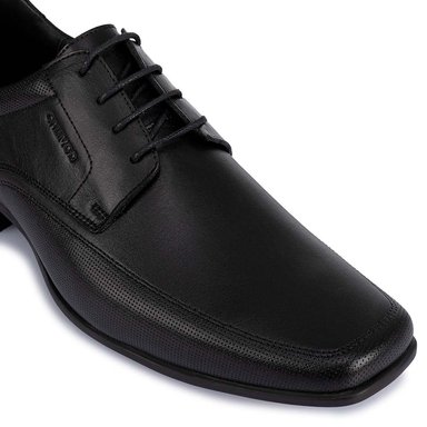 ZAPATOS CASUALES HOMBRE CALIMOD CUERO NEGRO DERBY VESTIR VEM-008 - 3