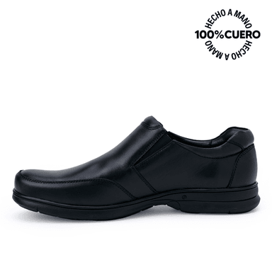 ZAPATOS ESCOLARES NIÑO VIALE CUERO NEGRO MOCASÍN CASUAL PEPE-2508 HOMME - 2