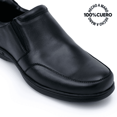 ZAPATOS ESCOLARES NIÑO VIALE CUERO NEGRO MOCASÍN CASUAL PEPE-2508 HOMME - 3