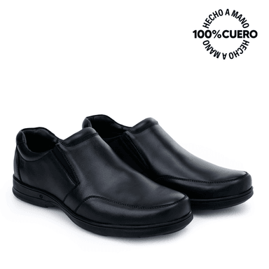 ZAPATOS ESCOLARES NIÑO VIALE CUERO NEGRO MOCASÍN CASUAL PEPE-2508 HOMME - 4