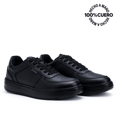 ZAPATILLAS ESCOLARES NIÑO RABBIT CUERO NEGRO CASUAL JOSE-2515 - 4
