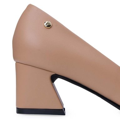 ZAPATO STILETTO CASUAL DON-2539 BEIGE/NEGRO PIAZZA - 3