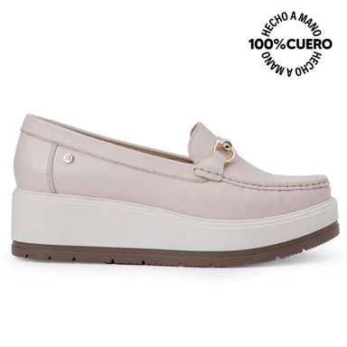 ZAPATO MOCASÍN CASUAL DENI-2517 VAINILLA VIALE CUERO - 2