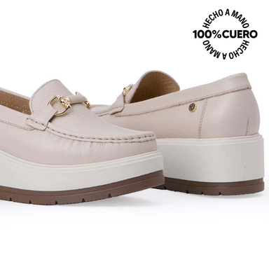 ZAPATO MOCASÍN CASUAL DENI-2517 VAINILLA VIALE CUERO - 3