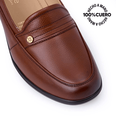 ZAPATO MOCASÍN CASUAL LE-2514 COBRE VIALE CUERO - 3