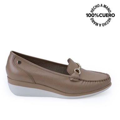 ZAPATO MOCASÍN CASUAL INFORMAL DENI-2516 NOMAC VIALE CUERO - 1