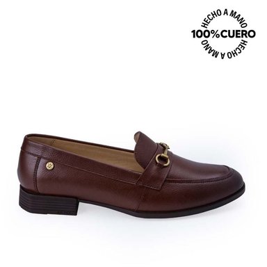 ZAPATO MOCASÍN CASUAL FORMAL LE-2515 TOFFE VIALE CUERO - 1