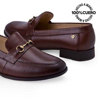 ZAPATO MOCASÍN CASUAL FORMAL LE-2515 TOFFE VIALE CUERO - 2