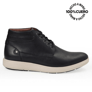 BOTÍN DERBY CASUAL ANGELO-2538 NEGRO VIALE HOMME CUERO - 1