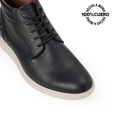 BOTÍN DERBY CASUAL ANGELO-2538 NEGRO VIALE HOMME CUERO - 3