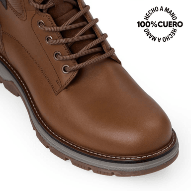 BOTÍN DERBY CASUAL ANGELO-2541 OLIVO VIALE HOMME CUERO - 3