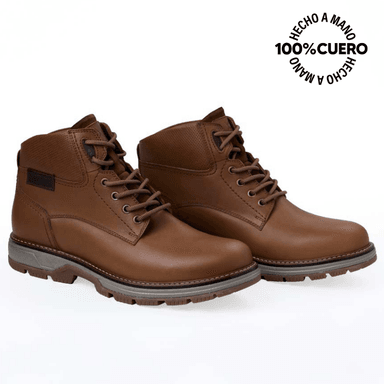 BOTÍN DERBY CASUAL ANGELO-2541 OLIVO VIALE HOMME CUERO - 4
