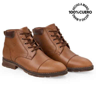 BOTÍN DERBY CASUAL JOSE-2532 OLIVO VIALE HOMME CUERO - 4