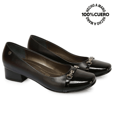 ZAPATO REINA VESTIR TATI-2525 NEGRO VIALE CUERO - 4
